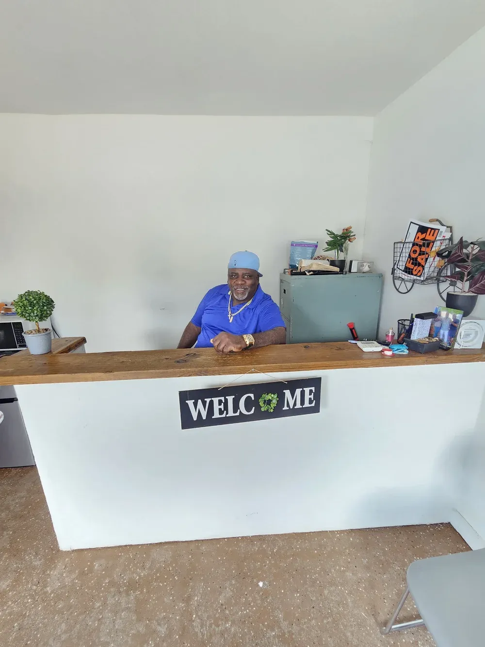 David Bryant at the Classic Hand Carwash front desk